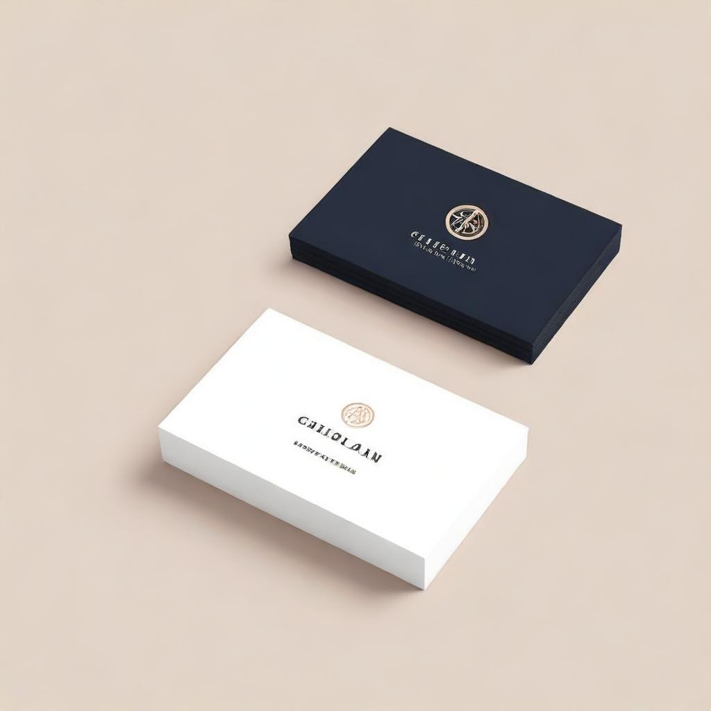 Design a chic and sophisticated business card featuring the women's fashion brand 'Chiaro di Luna'