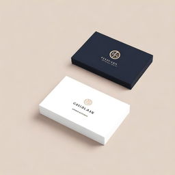 Design a chic and sophisticated business card featuring the women's fashion brand 'Chiaro di Luna'