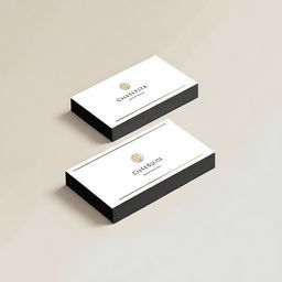 Design a chic and sophisticated business card featuring the women's fashion brand 'Chiaro di Luna'