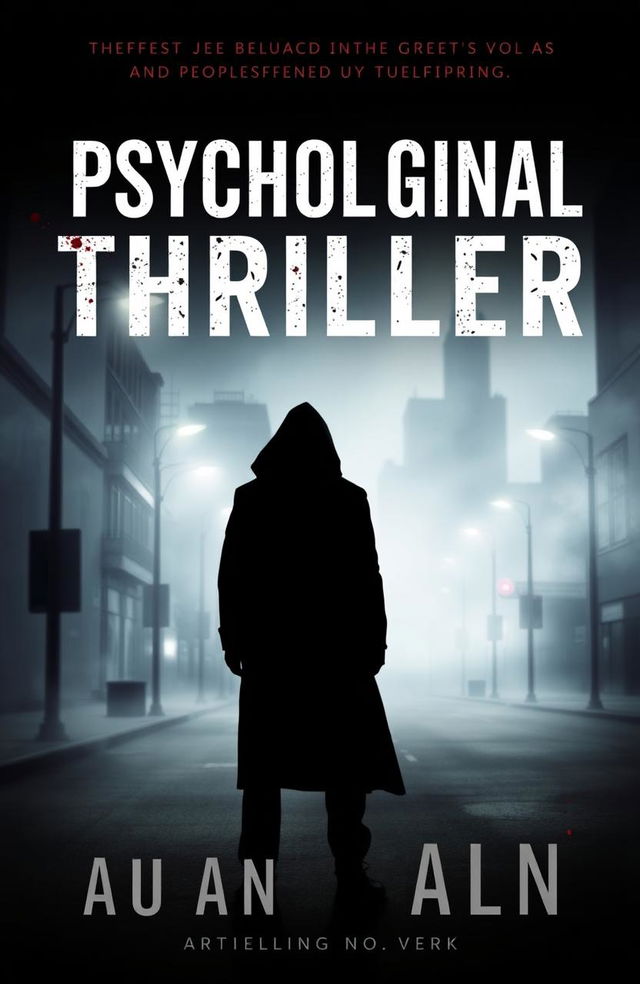 A gripping book cover for a psychological thriller, featuring a dark and moody atmosphere