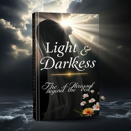 An enchanting book cover for a work titled 'Light & Darkness - The Christianity Behind the Veil'