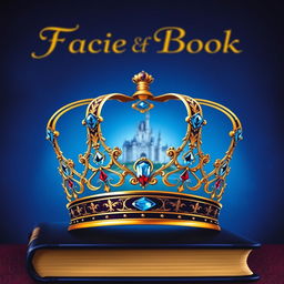 A captivating book cover featuring an exquisite royal crown, designed with elegant gems and ornate details, symbolizing majesty