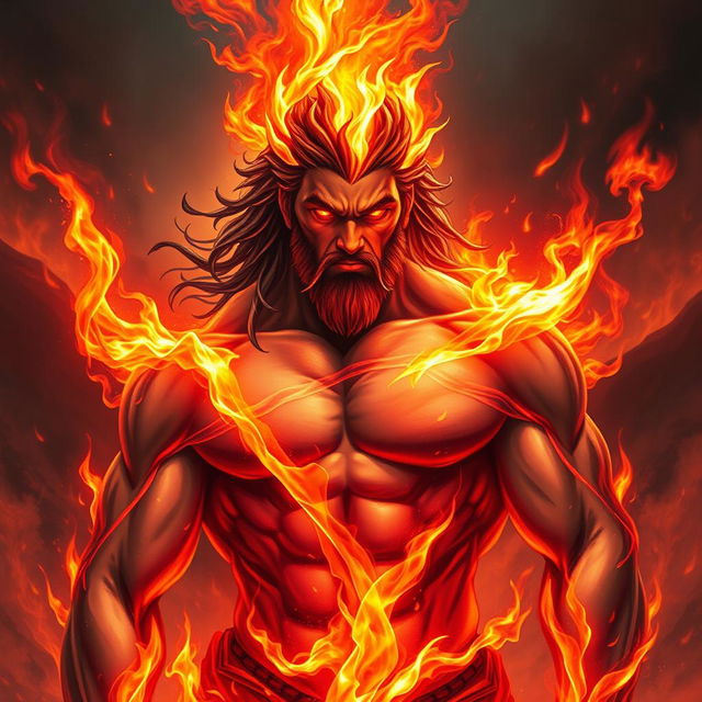 An impressive depiction of Ignis, the God of Fire and Passion