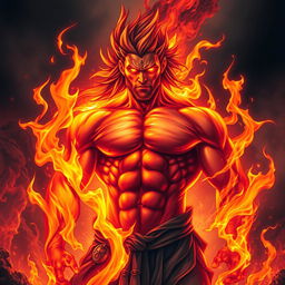 An impressive depiction of Ignis, the God of Fire and Passion