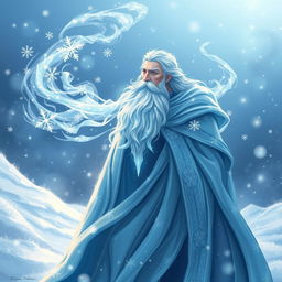 A mesmerizing illustration of Glacius, the God of Frost and Preservation
