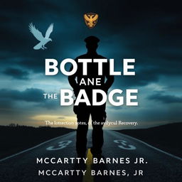 An evocative image featuring the silhouette of a police officer standing at a crossroads, accompanied by a broken badge, symbolizing a critical moment of transformation