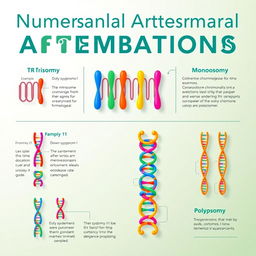 A detailed infographic representation showcasing numerical chromosomal alterations