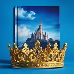 A captivating book cover featuring a distant castle set against a vivid blue background