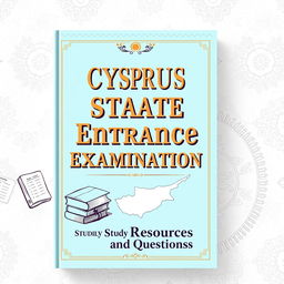 A book cover design for 'Cyprus State Entrance Examination Study Resources and Questions'