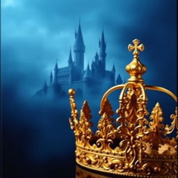 A stunning cover image featuring a rich blue background with a distant, majestic castle silhouette