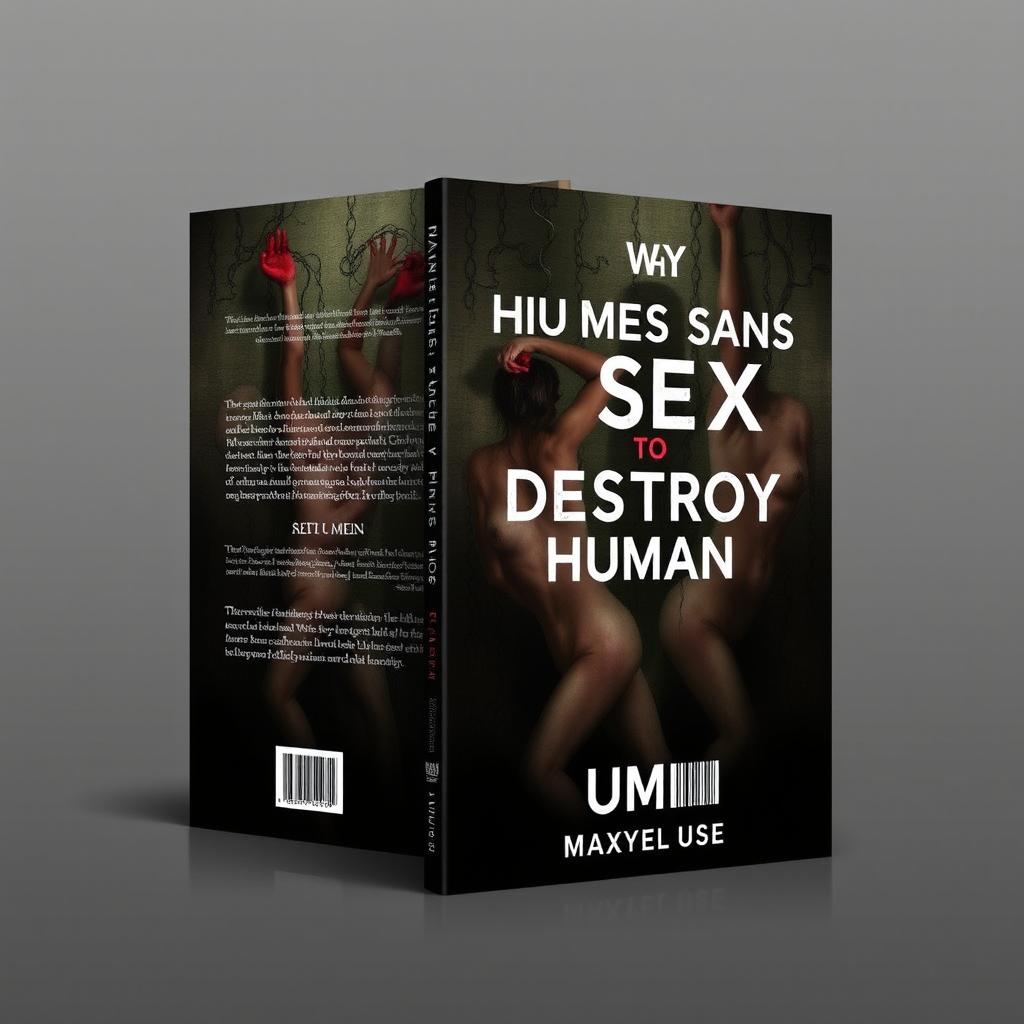 Book cover design for 'Why Humans Use Sex to Destroy a Fellow Human' by Maxwell Fukiza