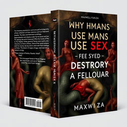 Book cover design for 'Why Humans Use Sex to Destroy a Fellow Human' by Maxwell Fukiza