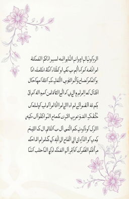 An elegant calligraphy-style artwork displaying beautiful Urdu poetry, with intricate floral patterns intertwined with the verses