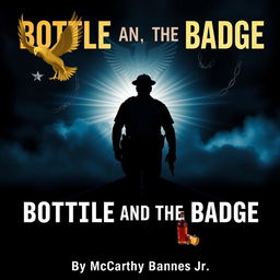 A powerful image depicting a silhouette of a police officer standing at a crossroads, a broken badge clutched in their hand