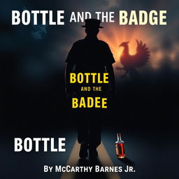 A powerful image depicting a silhouette of a police officer standing at a crossroads, a broken badge clutched in their hand
