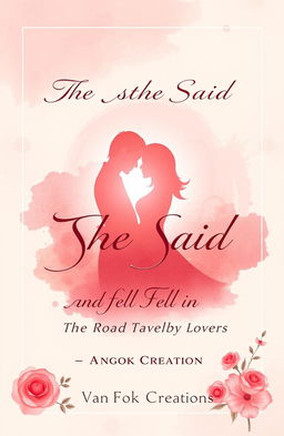 A romantic and elegant book cover for a love-themed ebook titled *He Said, She Said And Fell in Love*