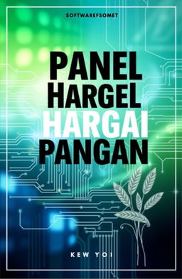 A book cover design for a software development title, specifically for 'Panel Harga Pangan'