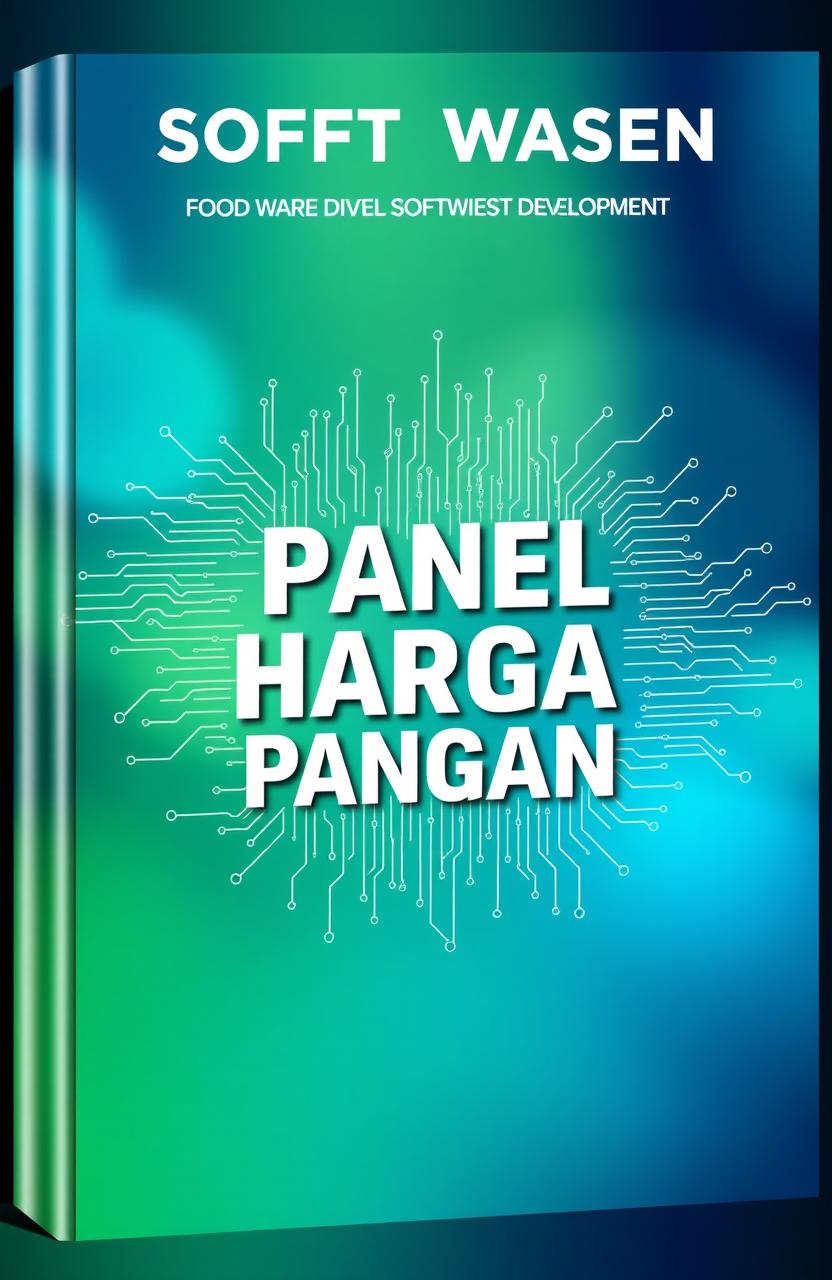 A book cover design for a software development title, specifically for 'Panel Harga Pangan'