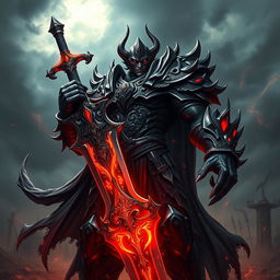 A powerful and imposing figure, a Deathknight inspired by the character Sukuna