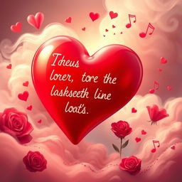 A heartwarming scene depicting the emotional moment when a heart begins to express itself through words