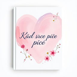 A beautifully designed book cover for a poetic collection titled 'Kad srce piše'