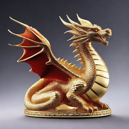 A breath-taking dragon decorated with a smooth lacquer finish, embedded with scintillating diamond scales, soaring across the sky radiating elegance and power