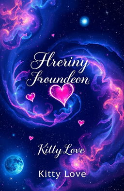 A mesmerizing book cover featuring vibrant galaxies swirling in a cosmic backdrop filled with stars and nebulae