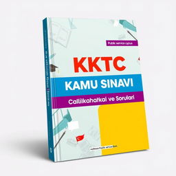 An attractive e-book cover for 'KKTC Kamu Sınavı Çalışma Kaynakları ve Soruları'