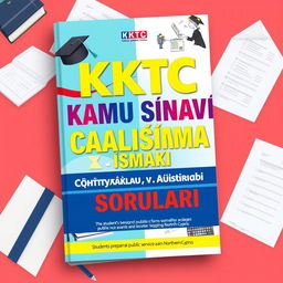 An attractive e-book cover for 'KKTC Kamu Sınavı Çalışma Kaynakları ve Soruları'
