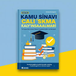 An attractive e-book cover for 'KKTC Kamu Sınavı Çalışma Kaynakları ve Soruları'