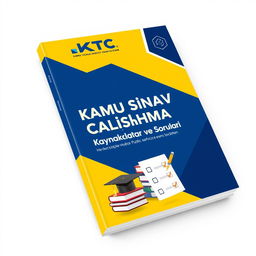 An attractive e-book cover for 'KKTC Kamu Sınavı Çalışma Kaynakları ve Soruları'