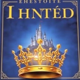 A book cover with a rich blue background showcasing a distant, beautifully illustrated castle