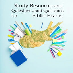 A book cover for the e-book titled 'Study Resources and Questions for Cyprus Public Exams