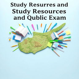 A book cover for the e-book titled 'Study Resources and Questions for Cyprus Public Exams