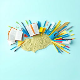 A book cover design for the e-book titled 'Study Resources and Questions for Cyprus Public Exams