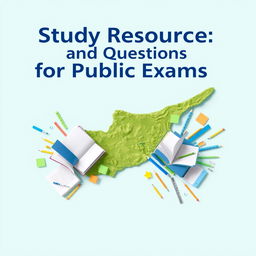 Design a book cover for the e-book titled 'Study Resources and Questions for Cyprus Public Exams