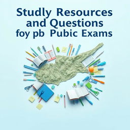 Design a book cover for the e-book titled 'Study Resources and Questions for Cyprus Public Exams