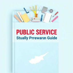 A book cover for 'Public Service Study and Exam Preparation Guide' featuring a light blue background