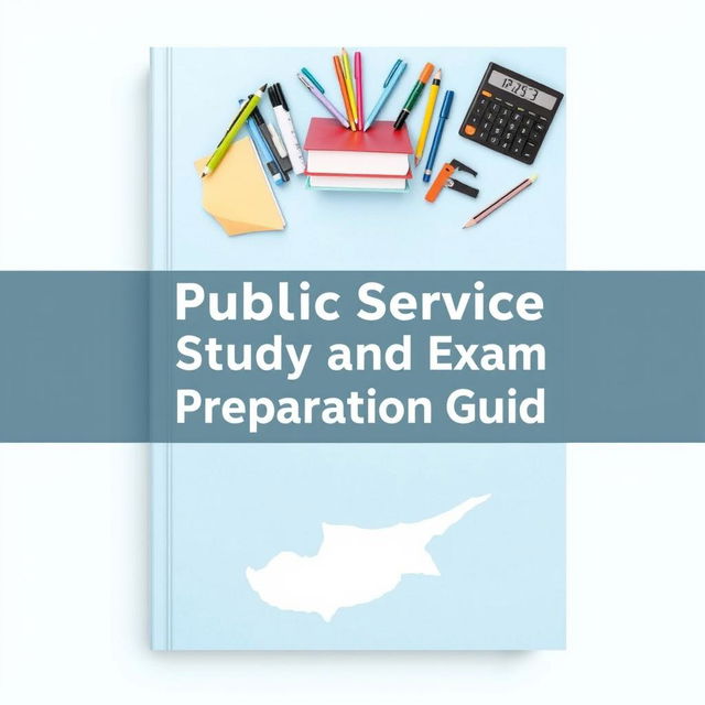 A book cover for 'Public Service Study and Exam Preparation Guide' featuring a light blue background