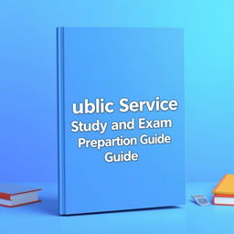 A book cover for 'Public Service Study and Exam Preparation Guide' featuring a sleek design
