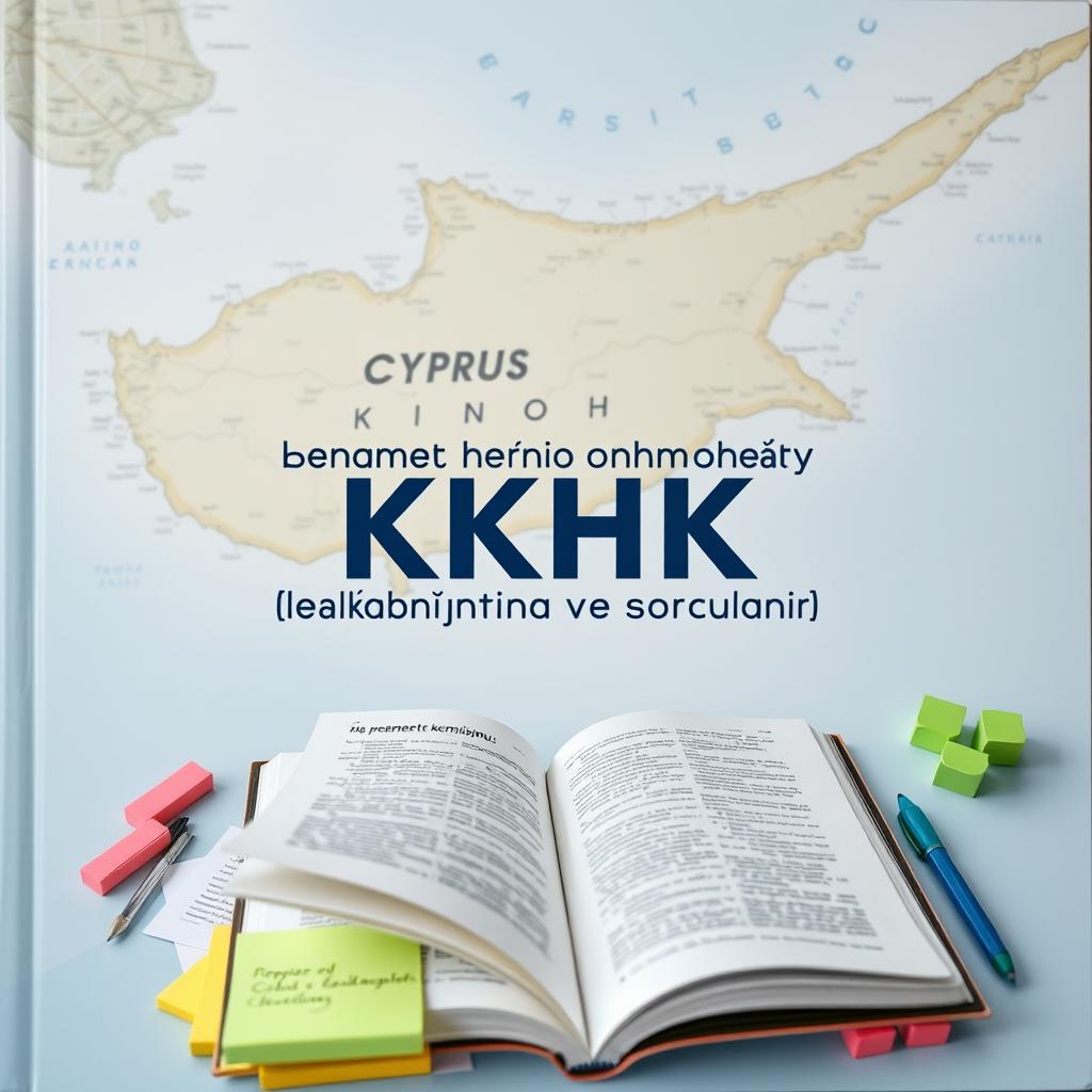 A captivating book cover featuring a large, detailed map of Cyprus as the primary background