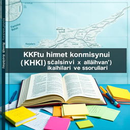 A captivating book cover featuring a large, detailed map of Cyprus as the primary background