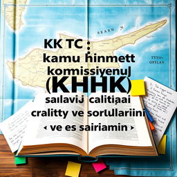 A captivating book cover featuring a large, detailed map of Cyprus as the primary background
