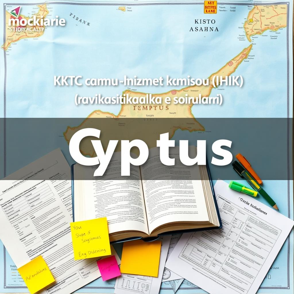 A creative book cover that showcases a detailed and colorful map of Cyprus as the background