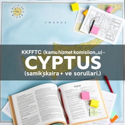 A creative book cover that showcases a detailed and colorful map of Cyprus as the background