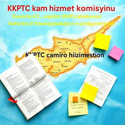 A creative book cover that showcases a detailed and colorful map of Cyprus as the background