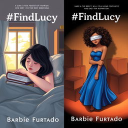 A book cover illustration featuring two 17-year-old girls in contrasting settings