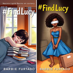 A book cover illustration featuring two 17-year-old girls in contrasting settings