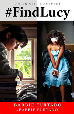 A striking book cover divided into two distinct scenes