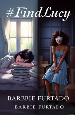A dramatic book cover illustration depicting two contrasting scenes side by side